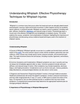 Understanding Whiplash_ Effective Physiotherapy Techniques for Whiplash Injuries