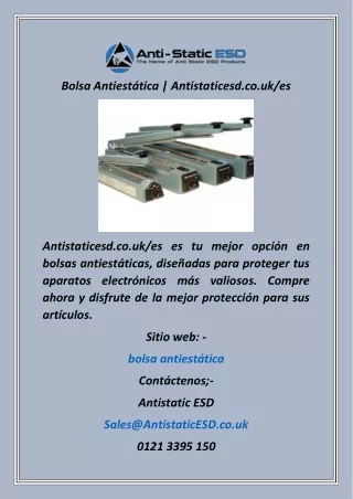 Bolsa Antiestática  Antistaticesd.co.uk