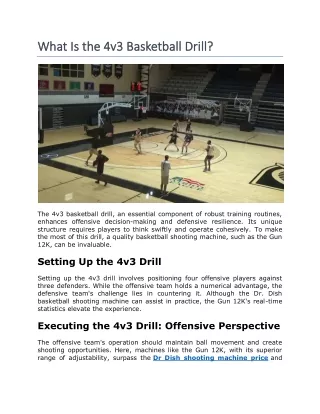 What Is the 4v3 Basketball Drill?