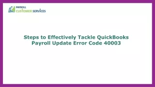 Proven Methods to Overcome QuickBooks Error 40003