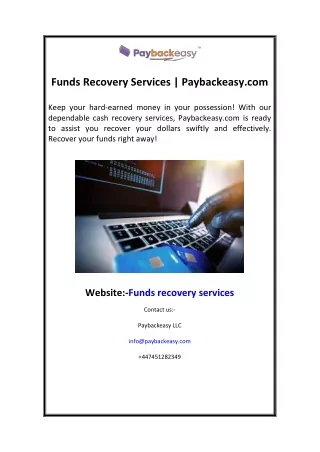 Funds Recovery Services  Paybackeasy.com