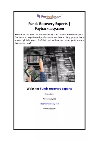 Funds Recovery Experts  Paybackeasy.com