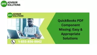 Easy Ways To Troubleshoot QuickBooks PDF Component Missing Issue