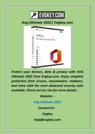 Avg Ultimate 2022 Evgkey