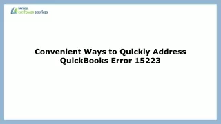 A Quick Guide to Fixing QuickBooks Error 15223