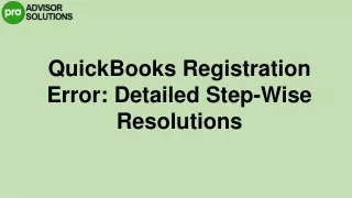 A Quick And Easy Way To Fix QuickBooks registration error
