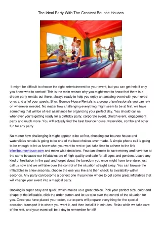 TheIdealPartyWithTheGreatestBounceHouses