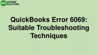 An Effective Guide To Fix QuickBooks error 6069