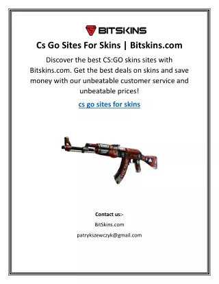 Cs Go Sites For Skins Bitskins.com