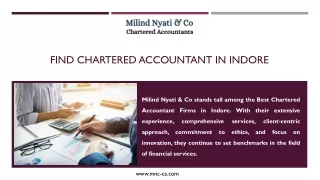 Find Chartered Accountant in Indore - MILIND NYATI & CO