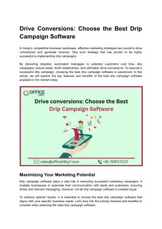 Drive Conversions_ Choose the Best Drip Campaign Software