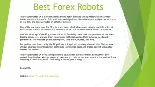 Best Forex Robots