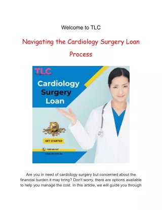 Navigating the Cardiology Surgery Loan Process