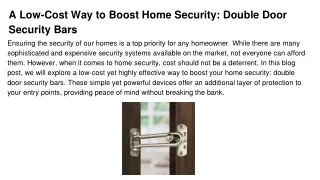 A Low-Cost Way to Boost Home Security_ Double Door Security Bars