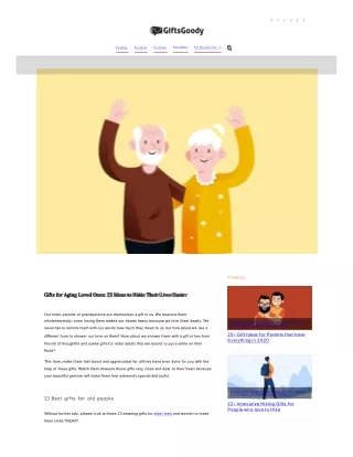 Useful Gifts for Old People
