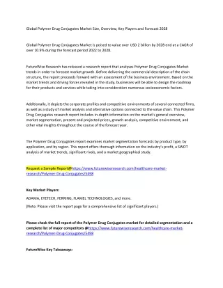 Polymer Drug Conjugates Market