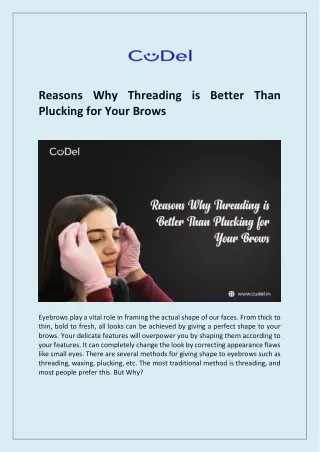 Reasons Why Threading is Better Than Plucking for Your Brows