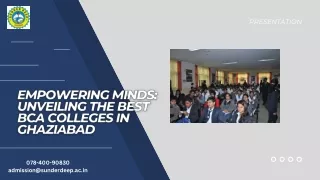 Empowering Minds Unveiling the Best BCA Colleges in Ghaziabad