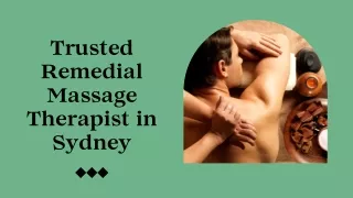 Trusted Remedial Massage Therapist in Sydney