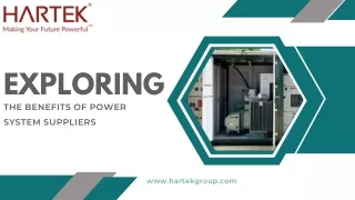 _Exploring the Benefits of Power System Suppliers