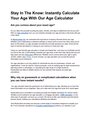 Stay in the Know_ Instantly Calculate Your Age with our Age Calculator (1)