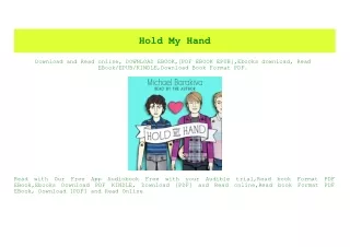 PDF) Hold My Hand [PDF EBOOK EPUB]