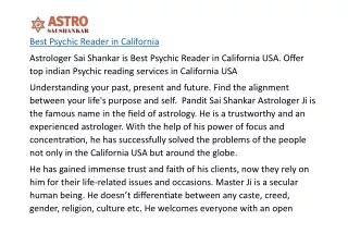 Best Psychic Reader in California