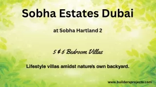 Sobha Estates Dubai E-Brochure