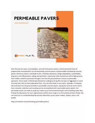 permeable pavers