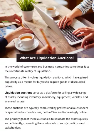 What Are Liquidation Auctions?