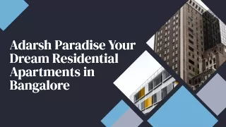 Adarsh Paradise Bangalore - PDF