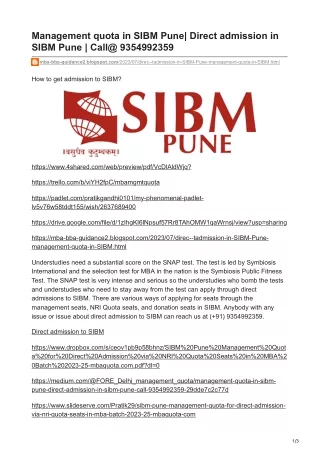 Direct admission in SIBM Pune -mba-bba-guidance2.blogspot.com-Management quota in SIBM Pune  Call 9354992359