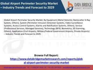 Global Airport Perimeter Security Market