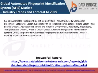 Global Automated Fingerprint Identification System (AFIS) Market