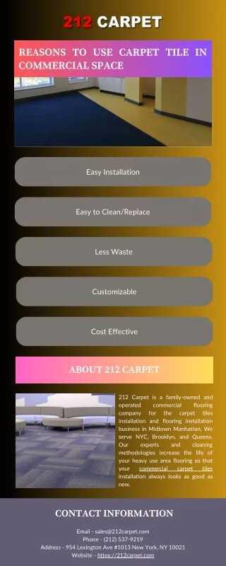 Reasons to Use Carpet Tile in Commercial Space