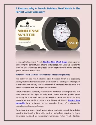 Noblesse Watch