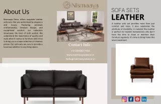 Luxury Defined Premium Leather Sofa Sets at Nismaaya Decor