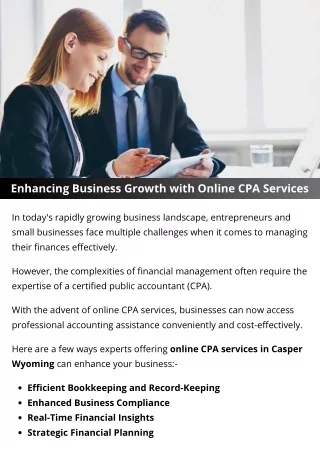 Enhancing Business Growth with Online CPA Services