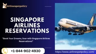 Singapore Airlines Reservations: Flight Services & Manage Booking