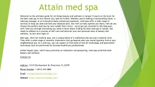 Attain med spa