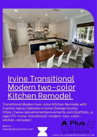 Irvine Transitional Modern two-color Kitchen Remodel