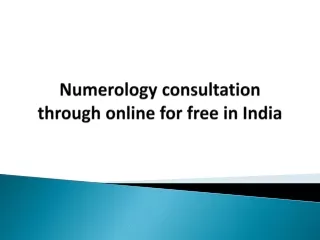 Numerology consultation through online for free in India