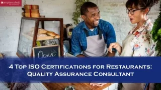 4 Top ISO Certifications for Restaurants: Quality Assurance Consultant