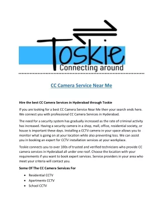 CC Camera Service Near Me