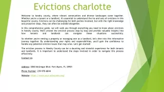 Evictions charlotte