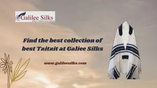Find the best collection of best Tzitzit at Galiee Silks