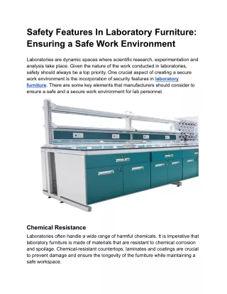 Safety Features In Laboratory Furniture_ Ensuring a Safe Work Environment