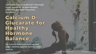 Calcium D-Glucarate for Healthy Hormone Balance  Nina Ross Atlanta