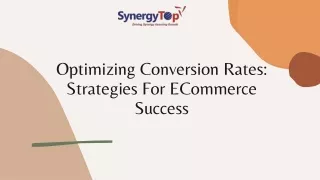 Optimizing Conversion Rates: Strategies For ECommerce Success | SynergyTop