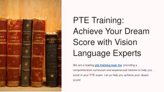 Looking for PTE classes near you?
